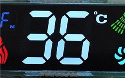 Water heater LCD screen